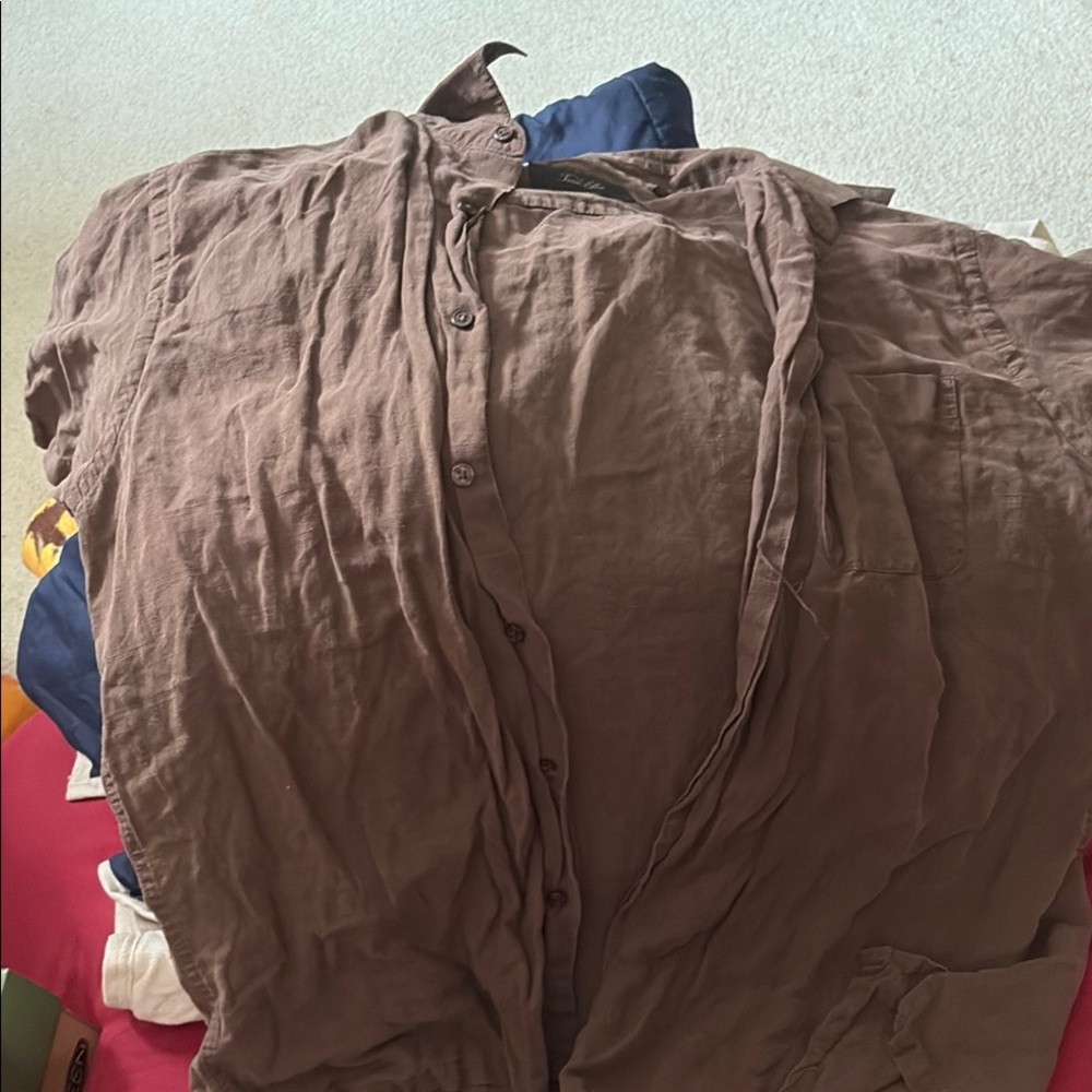 Tasso Elba Chocolate Brown Shirt